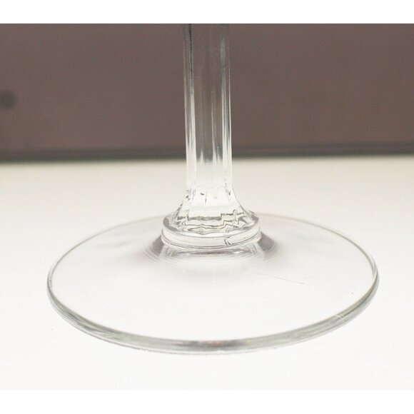 Clear Wine Glass Crystal Goblet Ribbed Column Stem Barware Red White Tableware - Picture 6 of 8